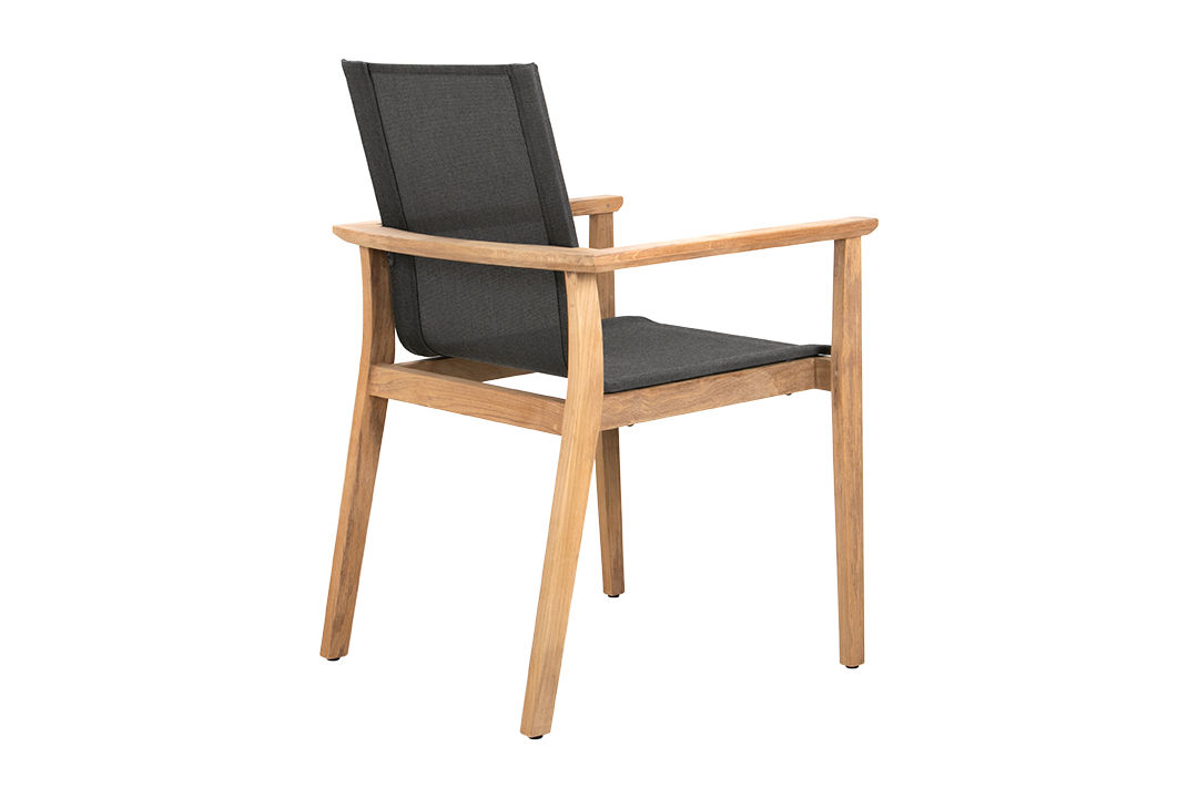 Maya Sling Dining Chair, Anthracite, Coated